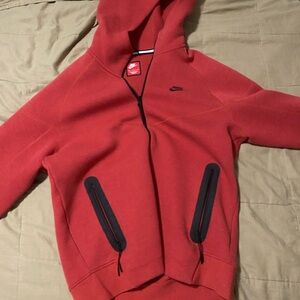 Nike Red Hoodie with Black Accents